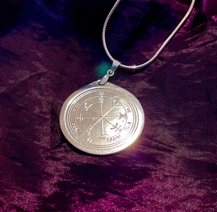 30mm Sterling Silver Single Sided Poverty Protection Talisman of Jupiter